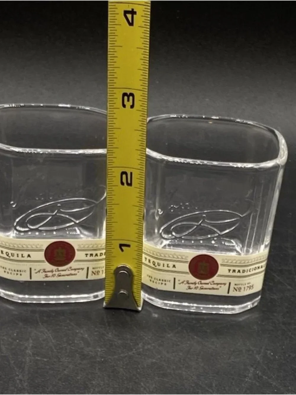 LOT 2 Jose Cuervo Tradicional Tequila Shot Glass no. 1975